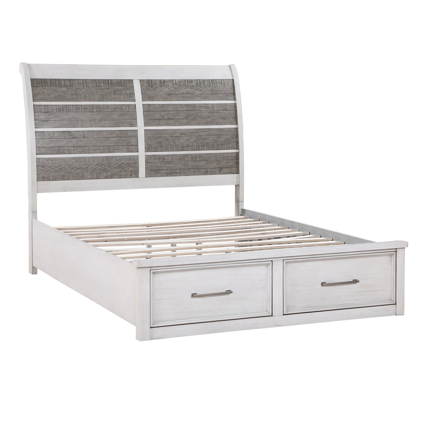1303K-1CK* - (3) California King Platform Bed with Footboard Storage