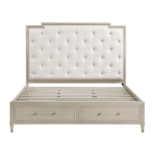 1312K-1CK* - (3) California King Platform Bed with Footboard Storage