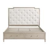 1312K-1CK* - (3) California King Platform Bed with Footboard Storage