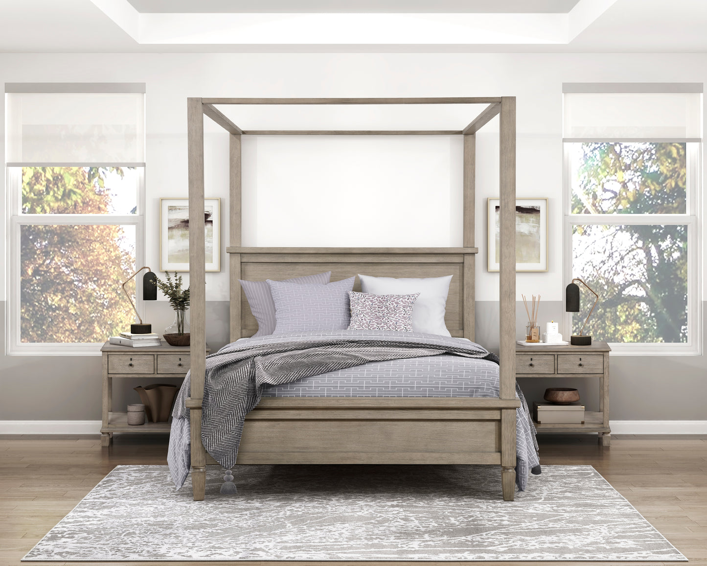 1316-1* - (3) Queen Platform Bed