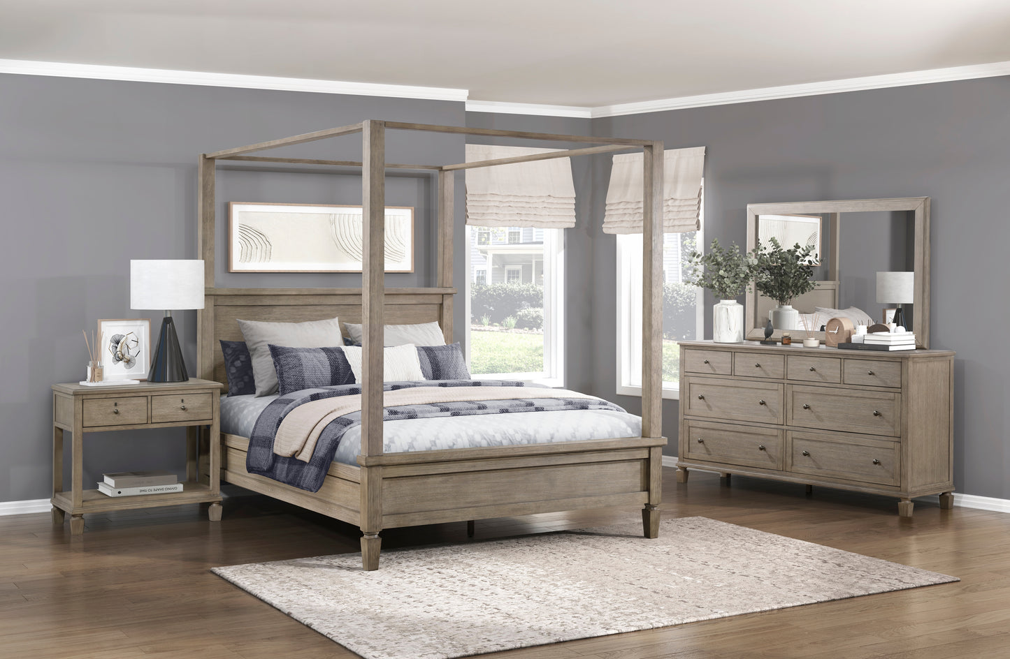 1316-1* - (3) Queen Platform Bed
