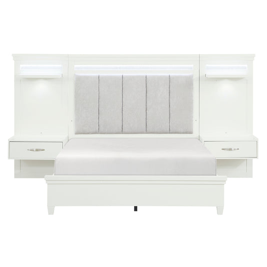 1321K-1EK*WB - 3pc Set Eastern King Wall Bed (EKB+2TNS)