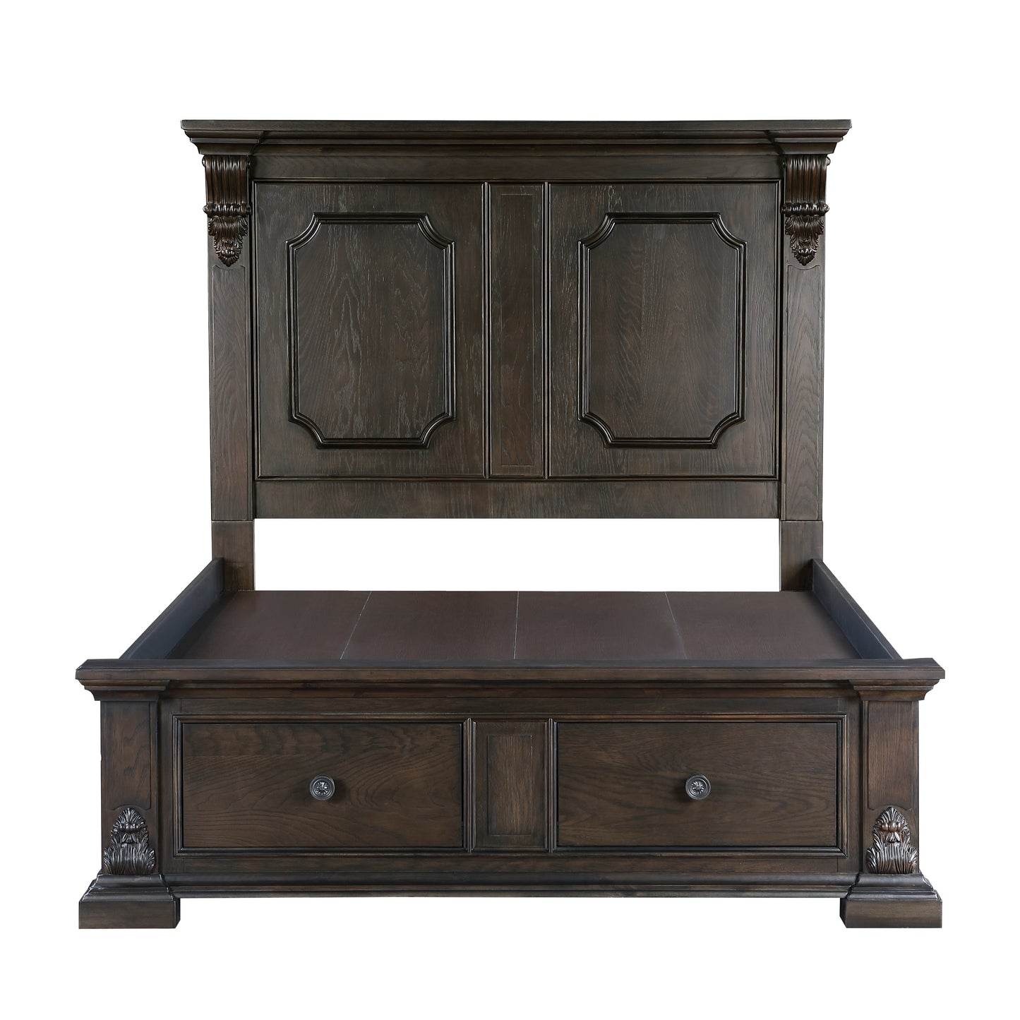 1325-1* - (3) Queen Platform Bed with Footboard Storage