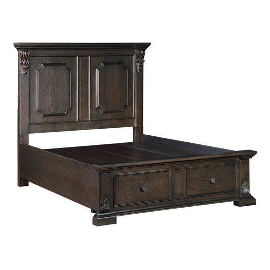 1325-1* - (3) Queen Platform Bed with Footboard Storage