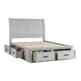 1337-1* - (3) Queen Platform Bed with Storage Footboard and Side Rails