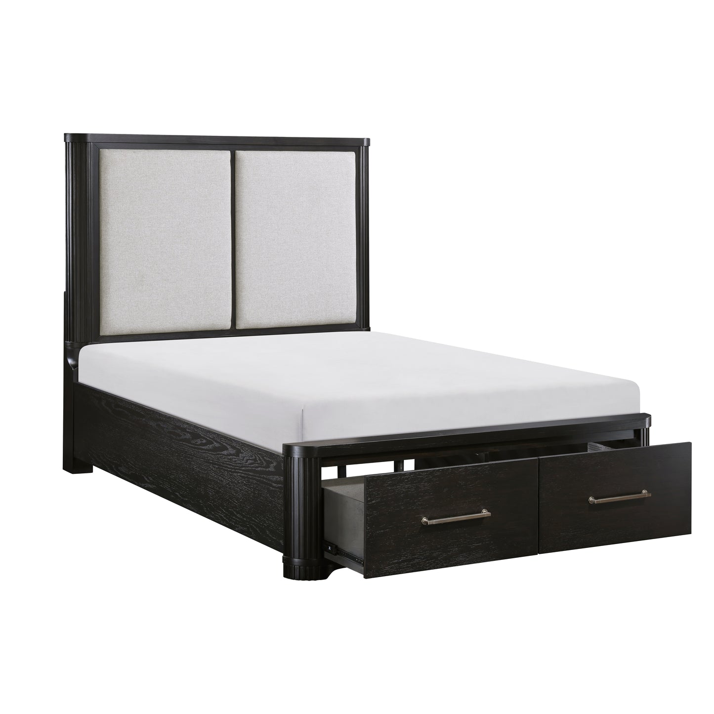 1381-1* - (3) Queen Platform Bed with Footboard Storage