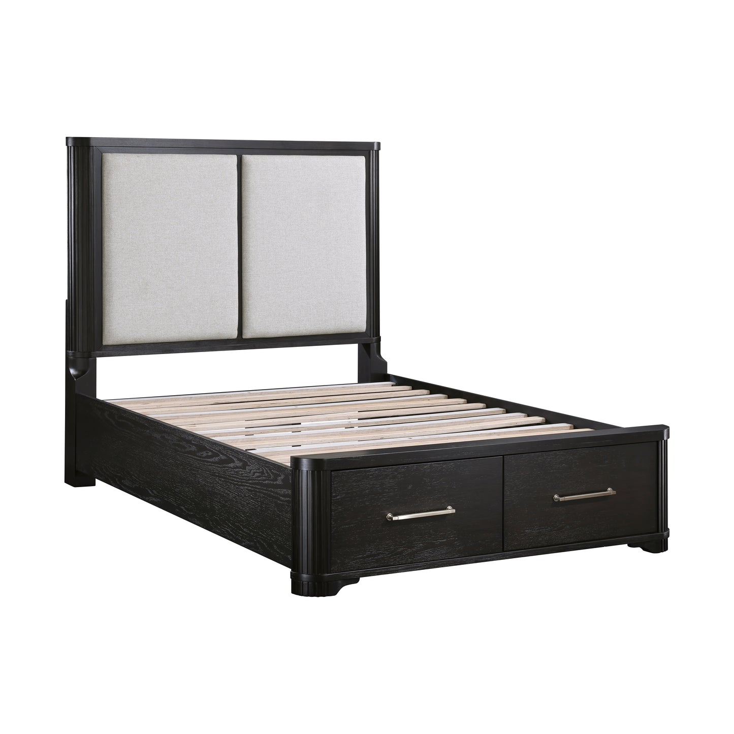 1381-1* - (3) Queen Platform Bed with Footboard Storage