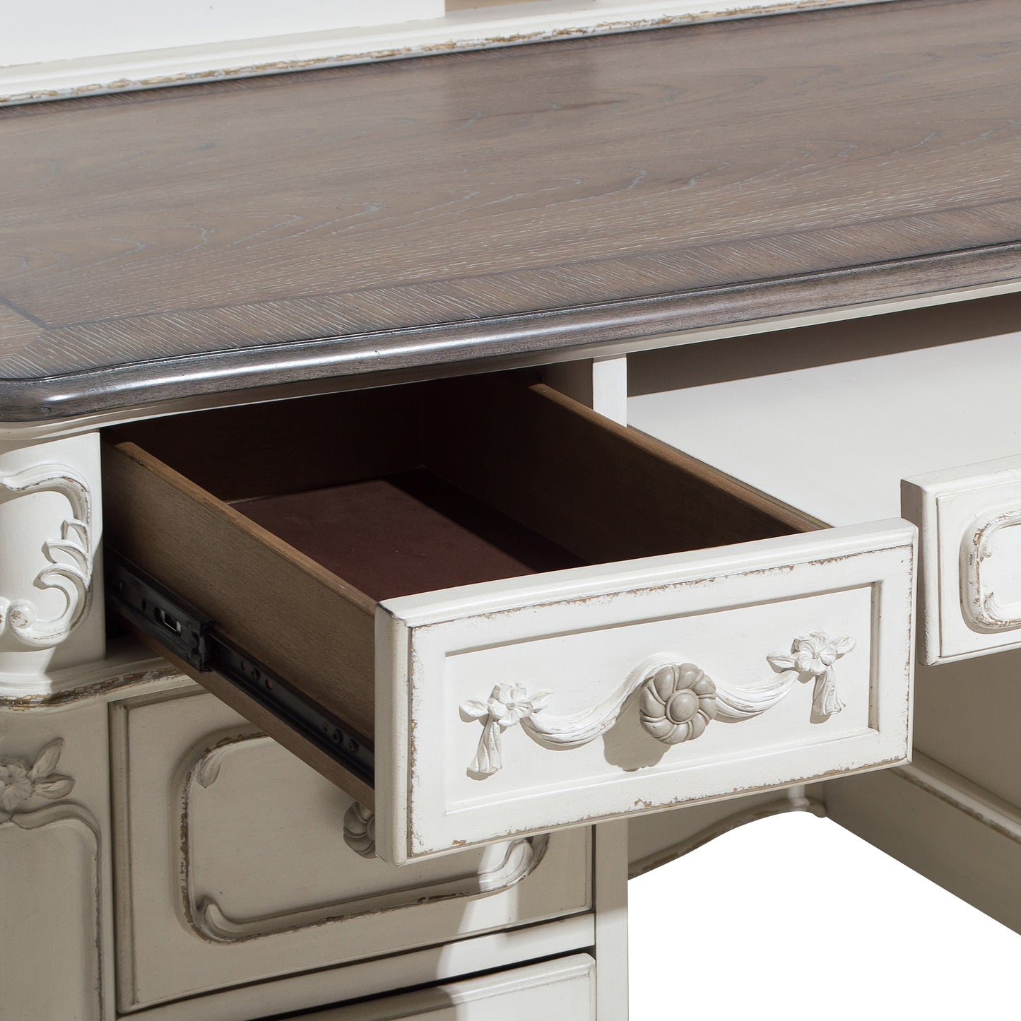 1386NW-10* - (2) Writing Desk with Hutch