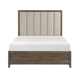 1422KN-1CK* - (3) California King Platform Bed with Footboard Storage