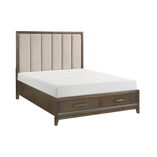 1422KN-1EK* - (3) Eastern King Platform Bed with Footboard Storage