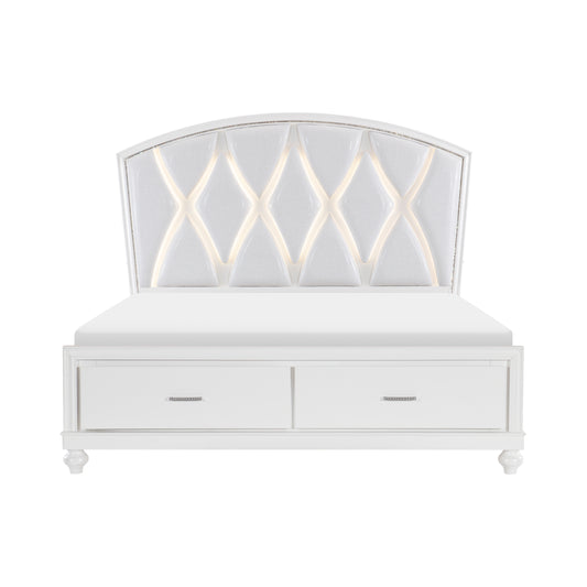 1436WK-1CK* - (3) California King Platform Bed with Footboard Storage