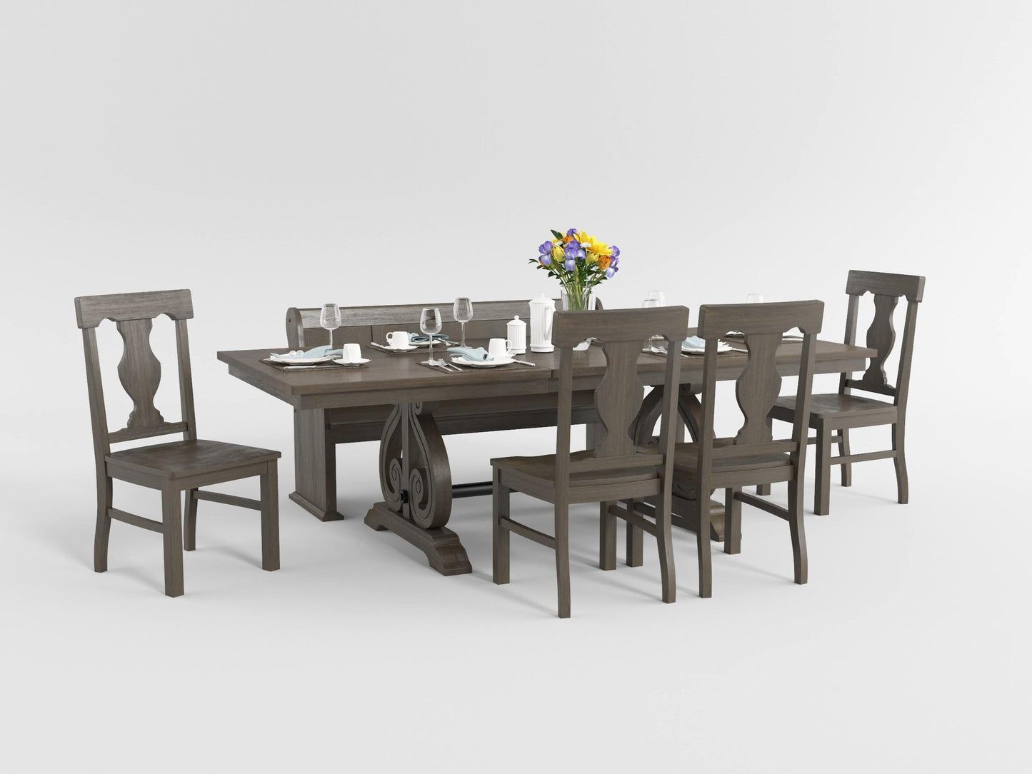 5438-14A - Bench with Curved Arms
