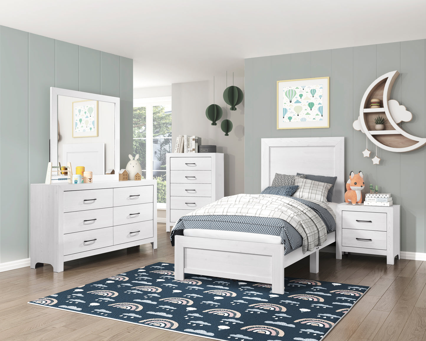 1534WHT-1 - Twin Bed in a Box