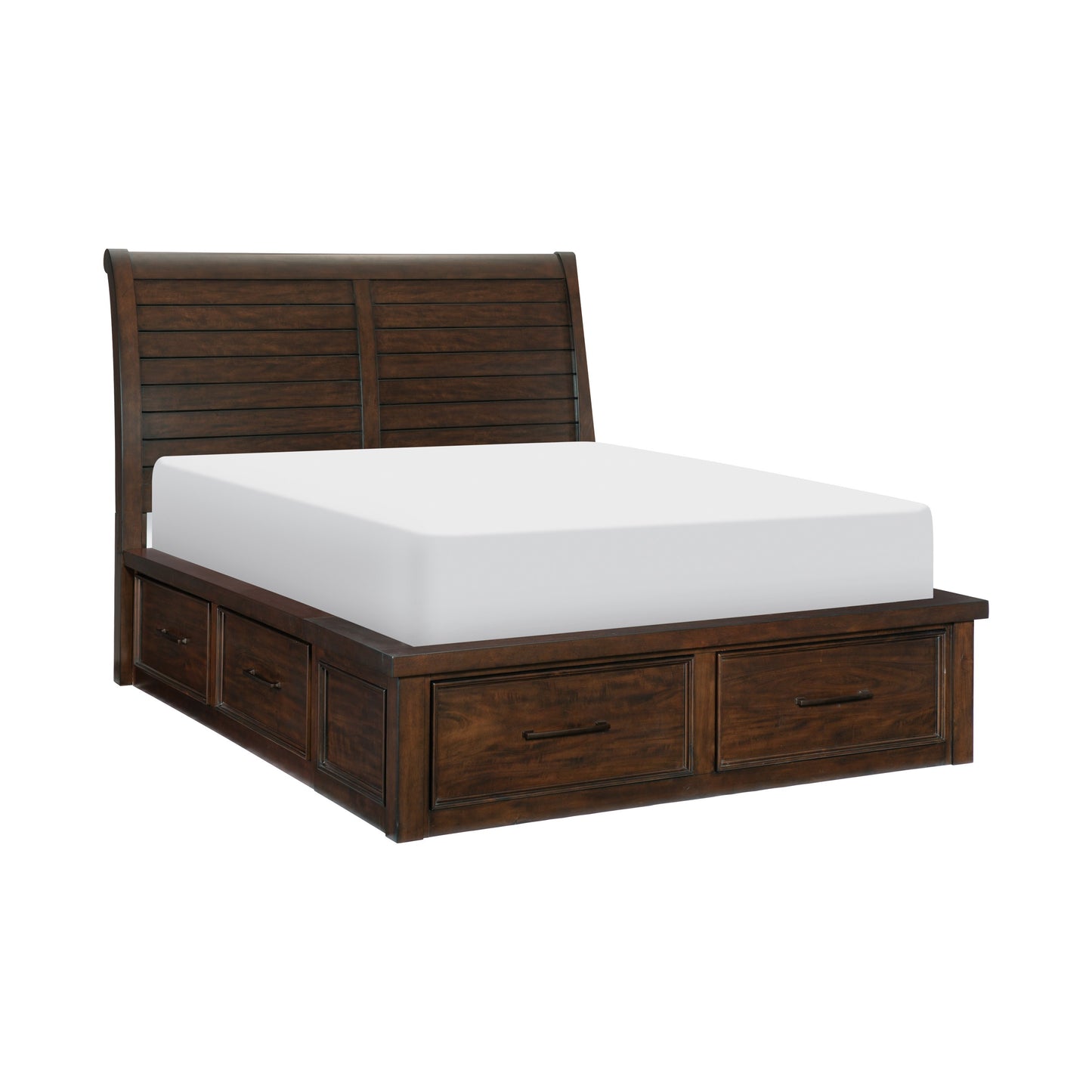 1559K-1EK* - (4) Eastern King Platform Bed with Storage Footboard and Side Rails