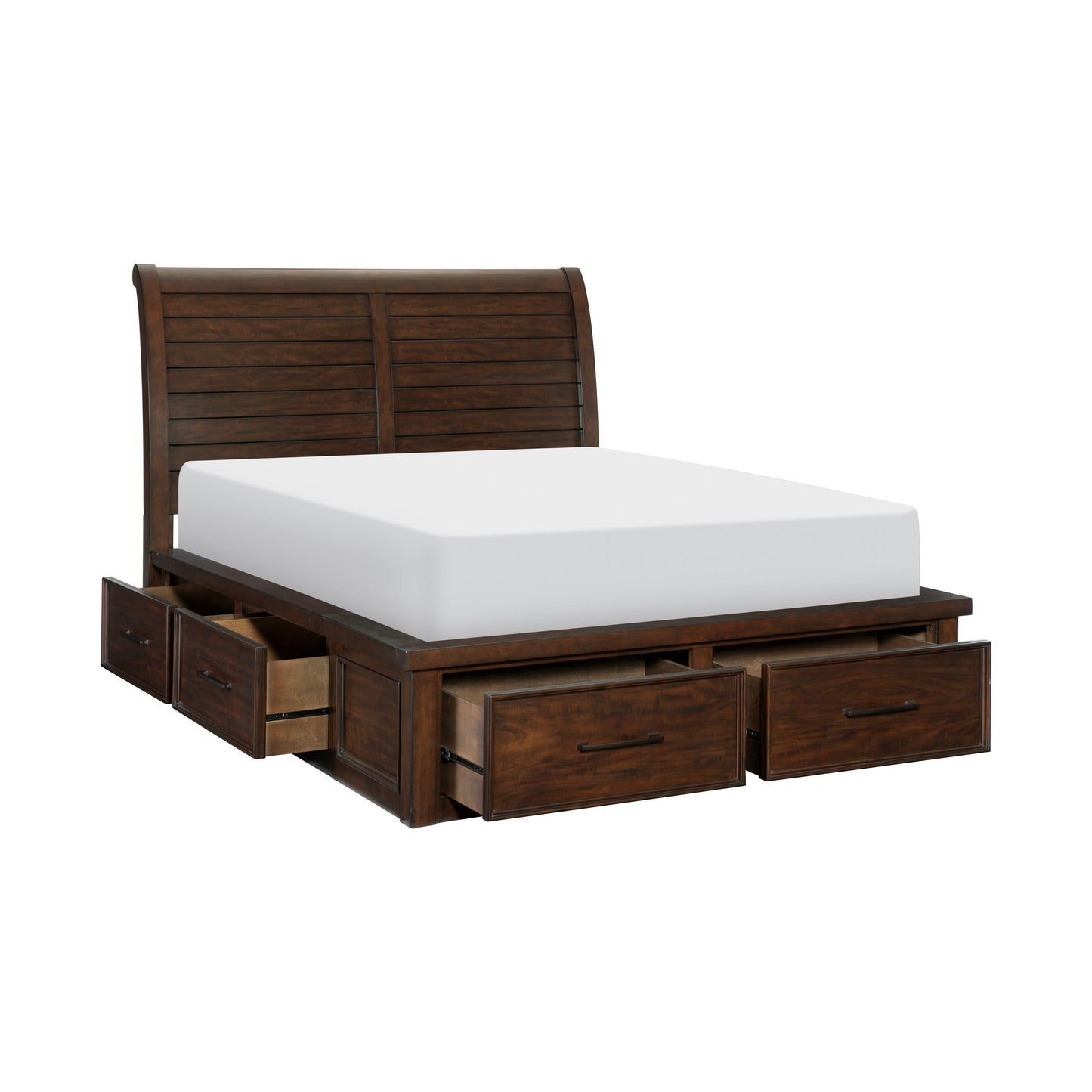 1559K-1EK* - (4) Eastern King Platform Bed with Storage Footboard and Side Rails