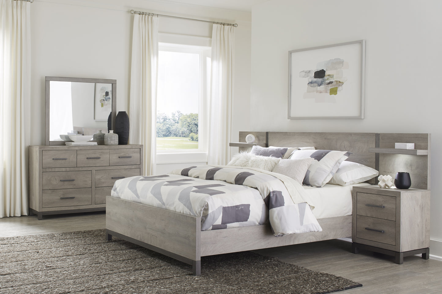 1577-4P* - (2) Night Stand with Wall Panel