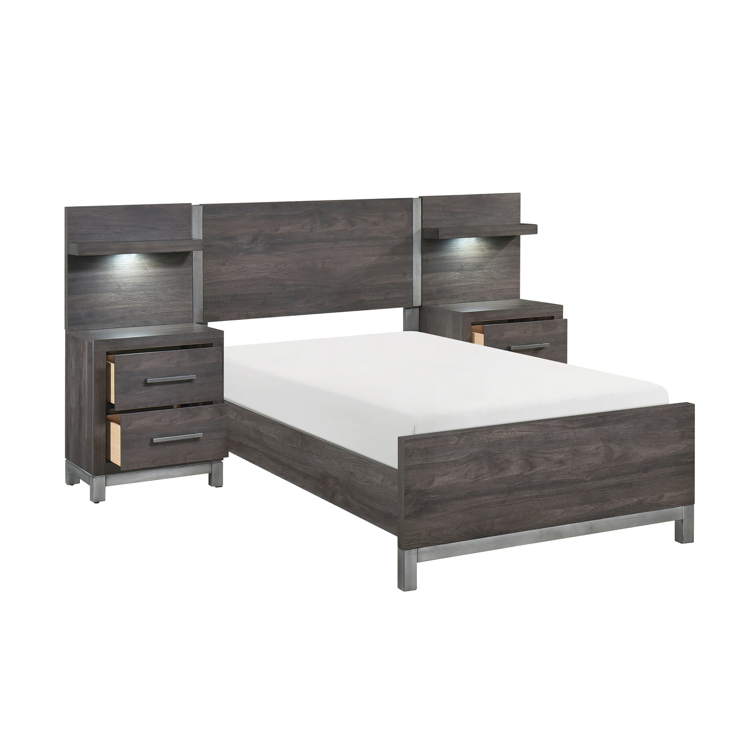1577DGT-1*WB - 5pc Set Twin Wall Bed (TB+2NS+2NS-P)