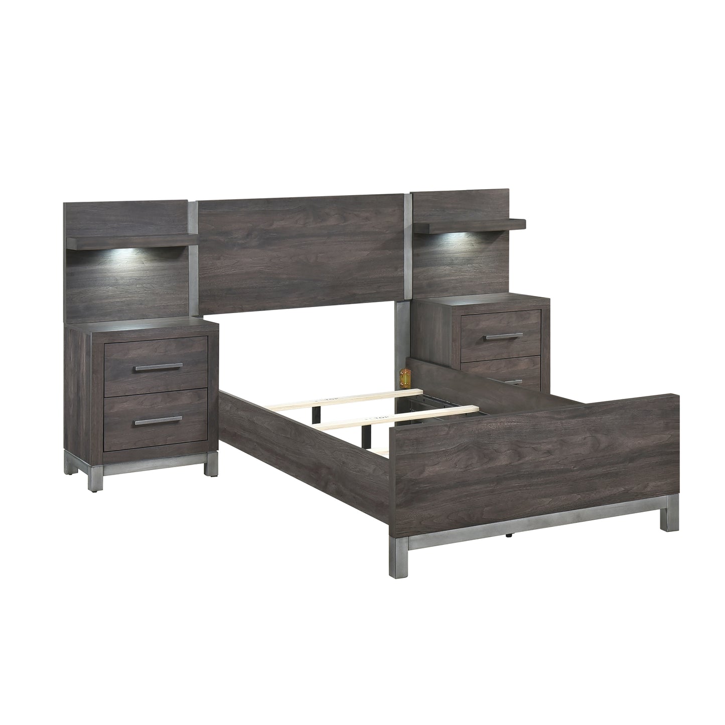 1577DGT-1*WB - 5pc Set Twin Wall Bed (TB+2NS+2NS-P)