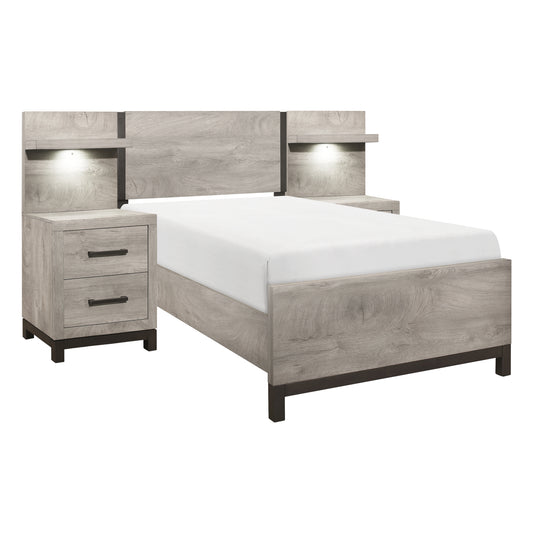 1577T-1*WB - 5pc Set Twin Wall Bed (TB+2NS+2NS-P)