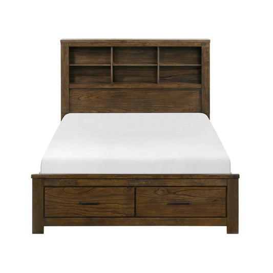 1592F-1* - (3) Full Platform Bed with Footboard Storage