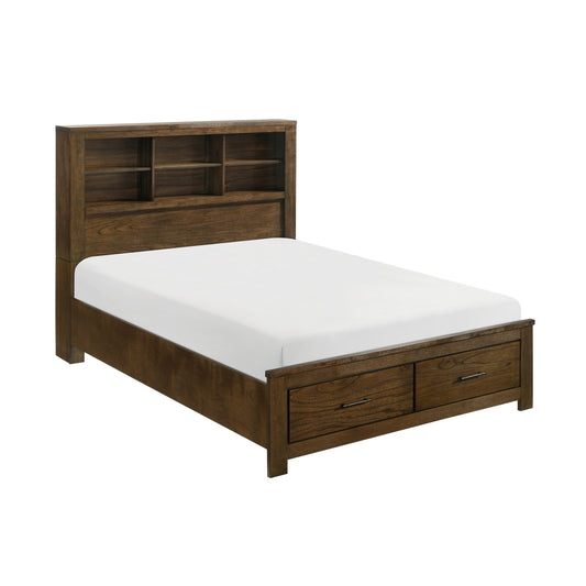 1592F-1* - (3) Full Platform Bed with Footboard Storage