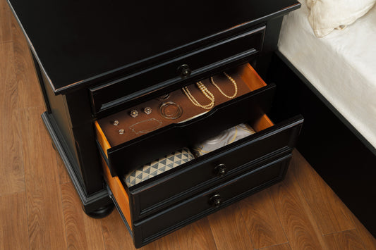 1714BK-4 - Night Stand, Hidden Drawer