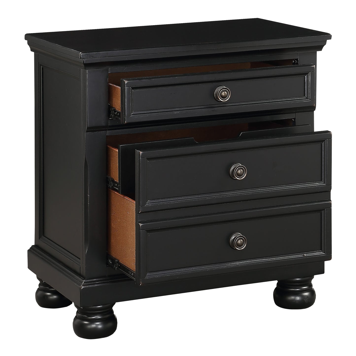 1714BK-4 - Night Stand, Hidden Drawer