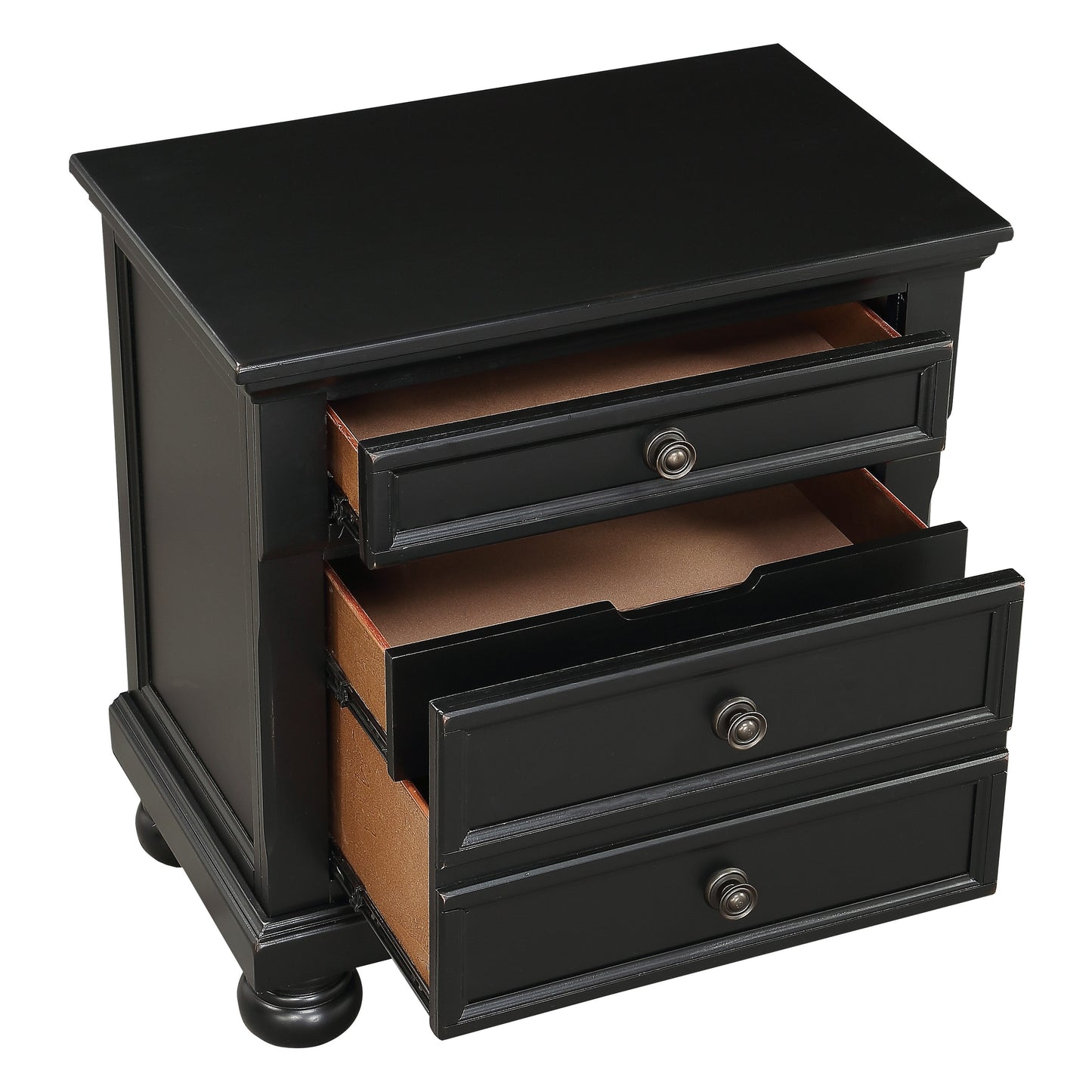 1714BK-4 - Night Stand, Hidden Drawer