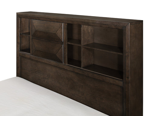 1753-1* - (3)Queen Platform Bed with Footboard Storage