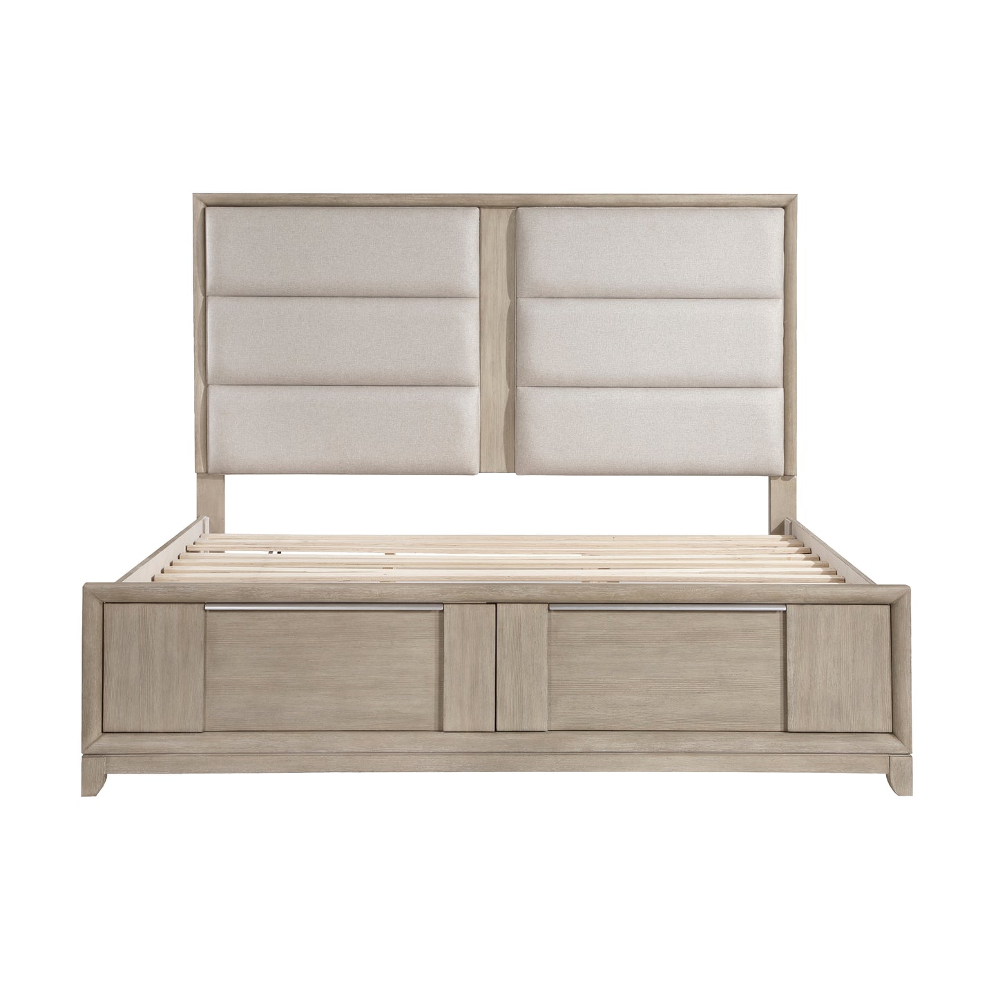 1820N-1* - (3) Queen Platform Bed with Footboard Storage