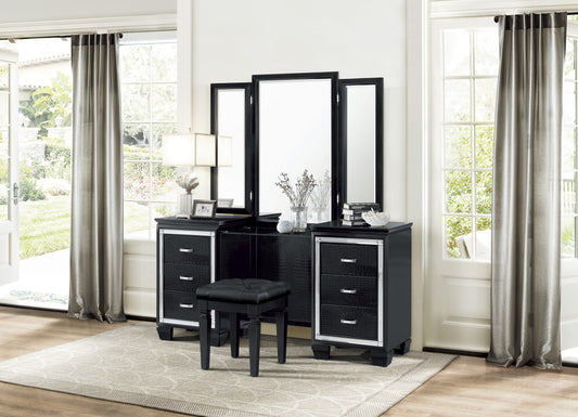 1916BK-15* - (3)Vanity Dresser with Mirror