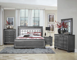 1916KGY-1EK* - (3)Eastern King Bed, LED Lighting