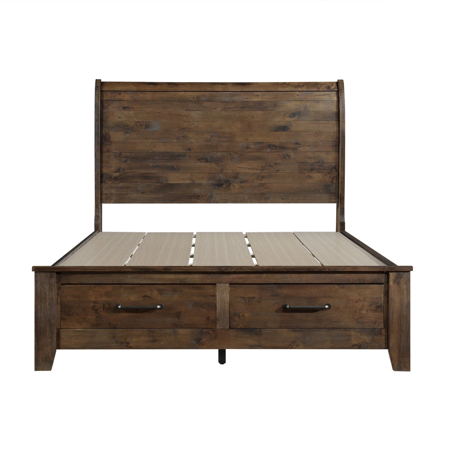 1957-1* - (3)Queen Sleigh Platform Bed with Footboard Storage