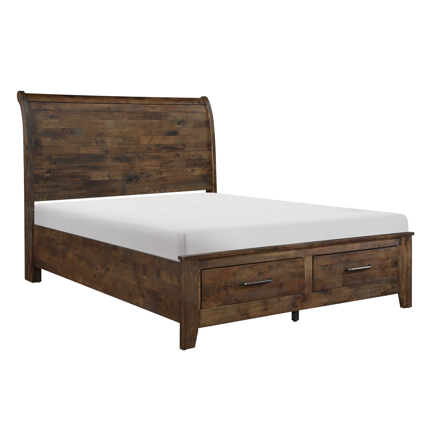 1957-1* - (3)Queen Sleigh Platform Bed with Footboard Storage