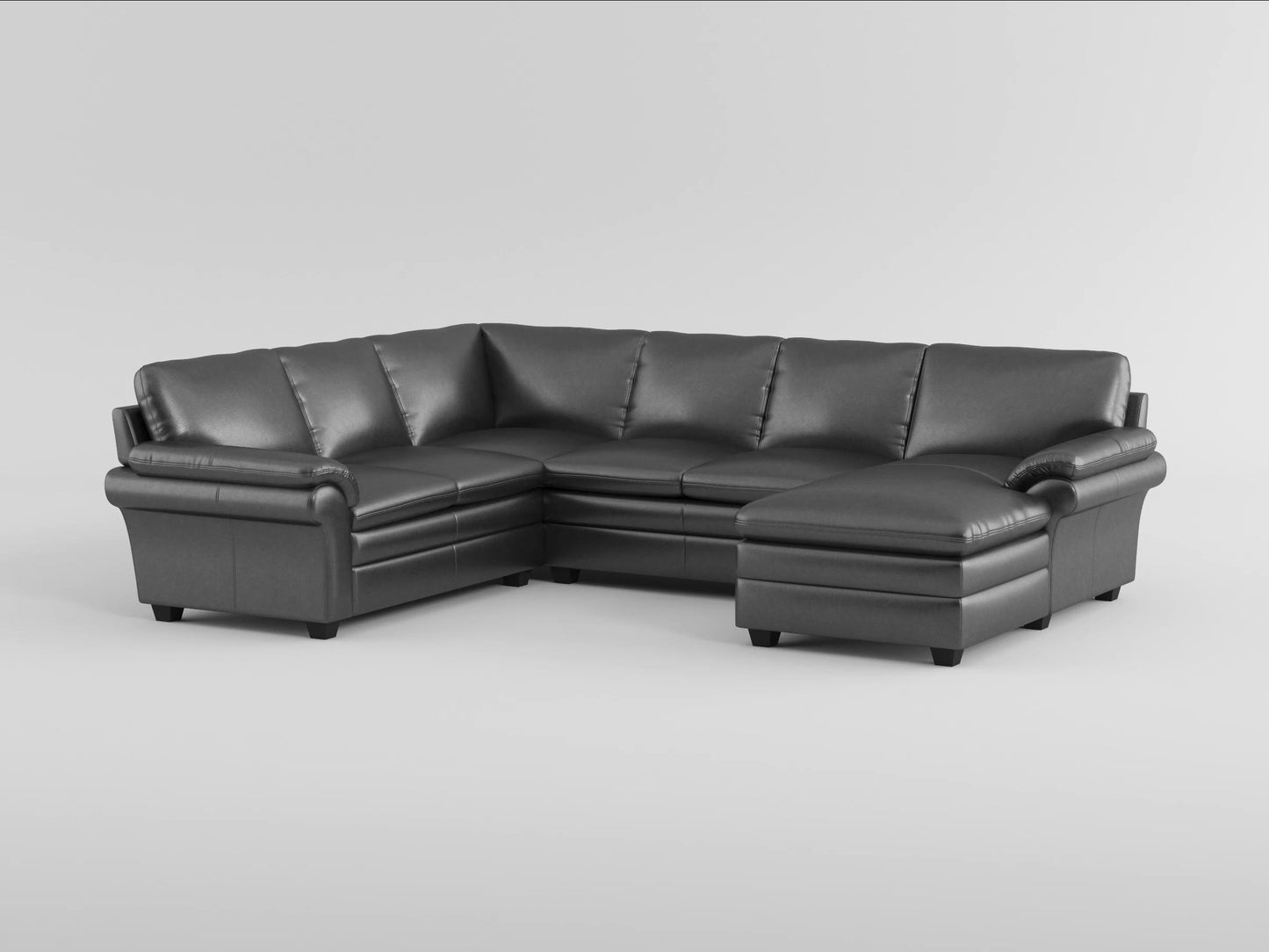 9267GY*42LRC - (4)4-Piece Sectional with Right Chaise