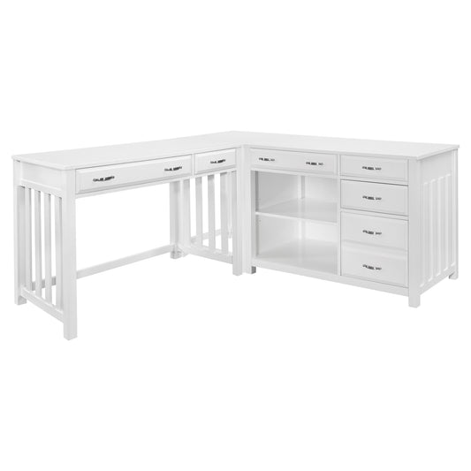 4522WH*3 - 3pc Corner Desk (Desk+Corner+Credenza)