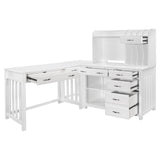4522WH*4 - 4pc Corner Desk (Desk+Corner+Credenza+Hutch)