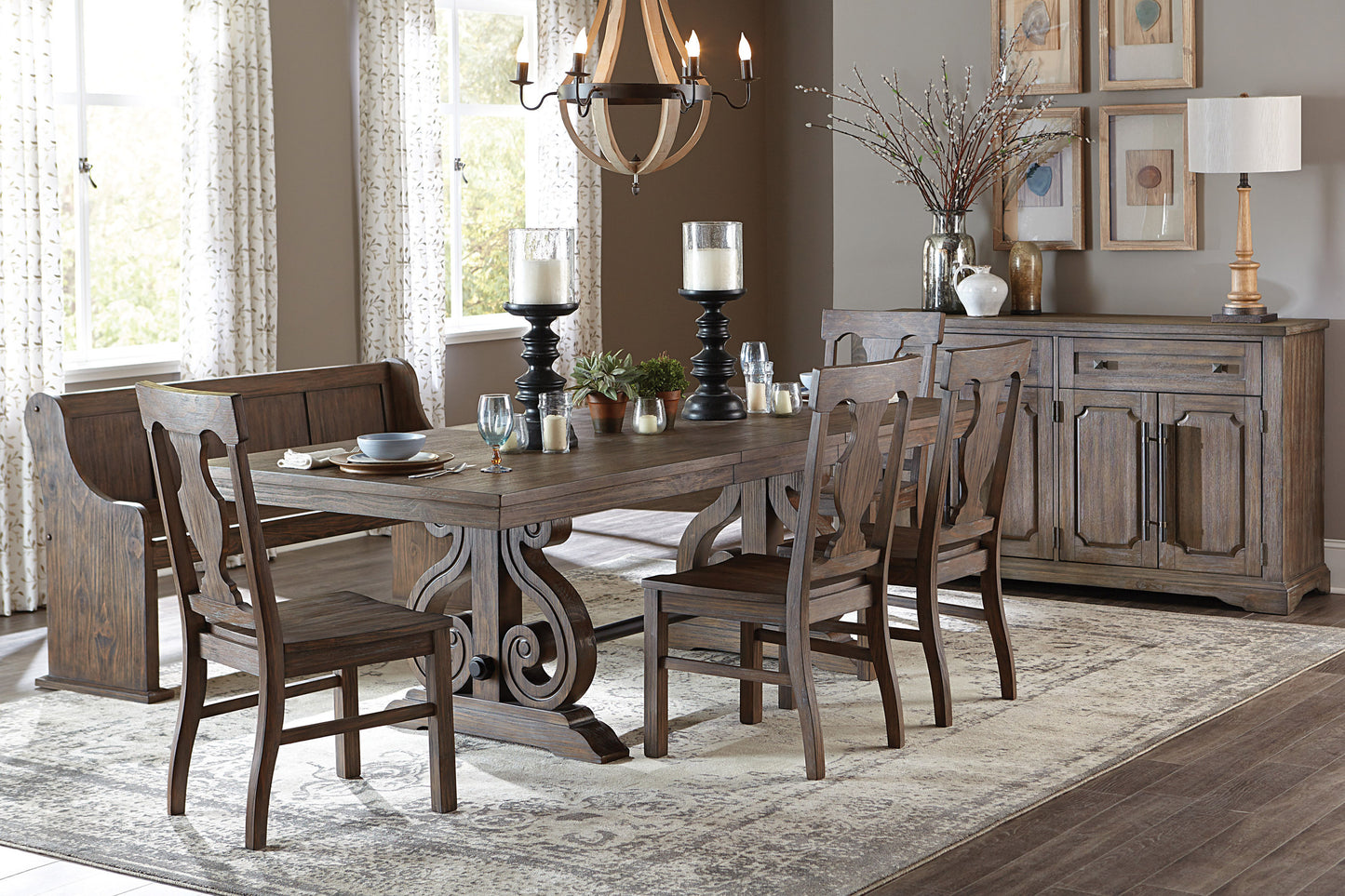 5438-14A - Bench with Curved Arms