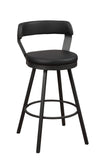 5566-29BK - Swivel Pub Height  Chair, Black