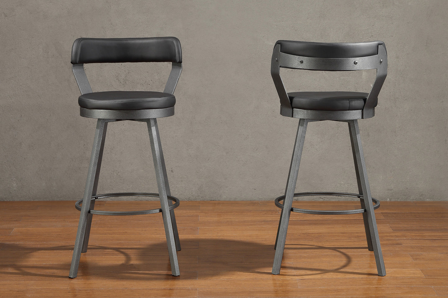 5566-29BK - Swivel Pub Height  Chair, Black