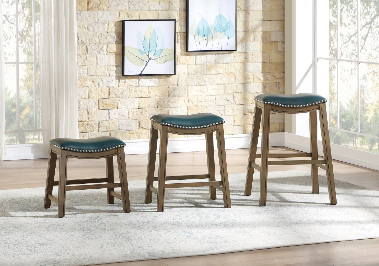 5682GEN-29 - 29 Pub Height Stool, Green