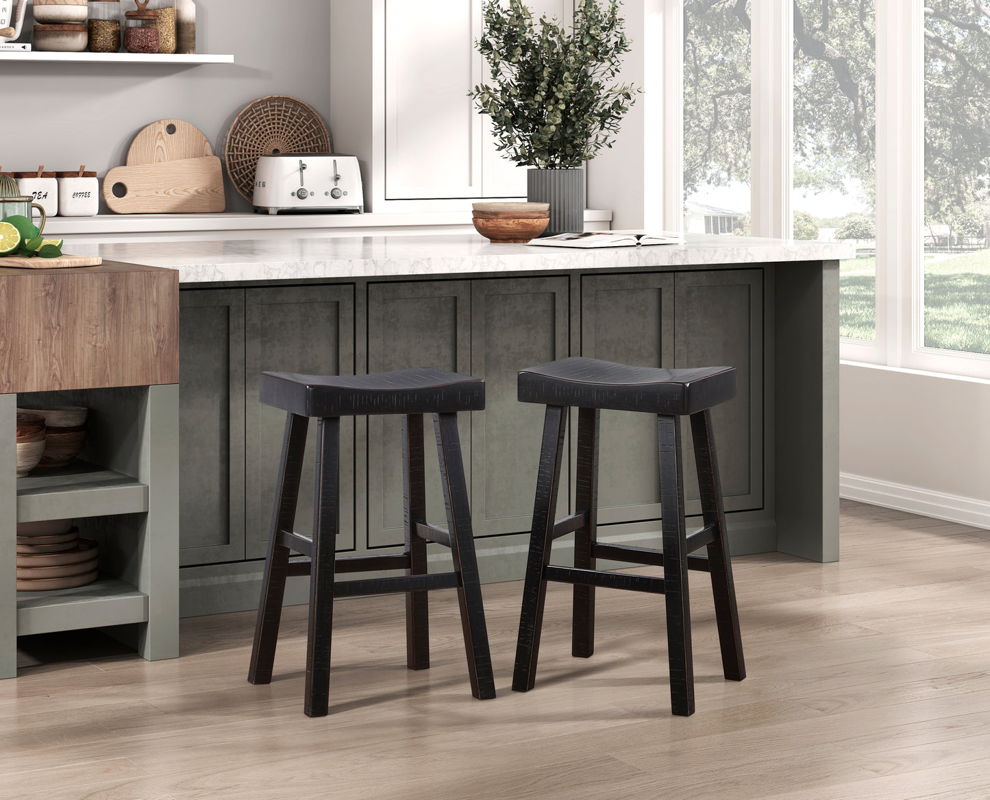 5687BLK-29 - Pub Height Stool