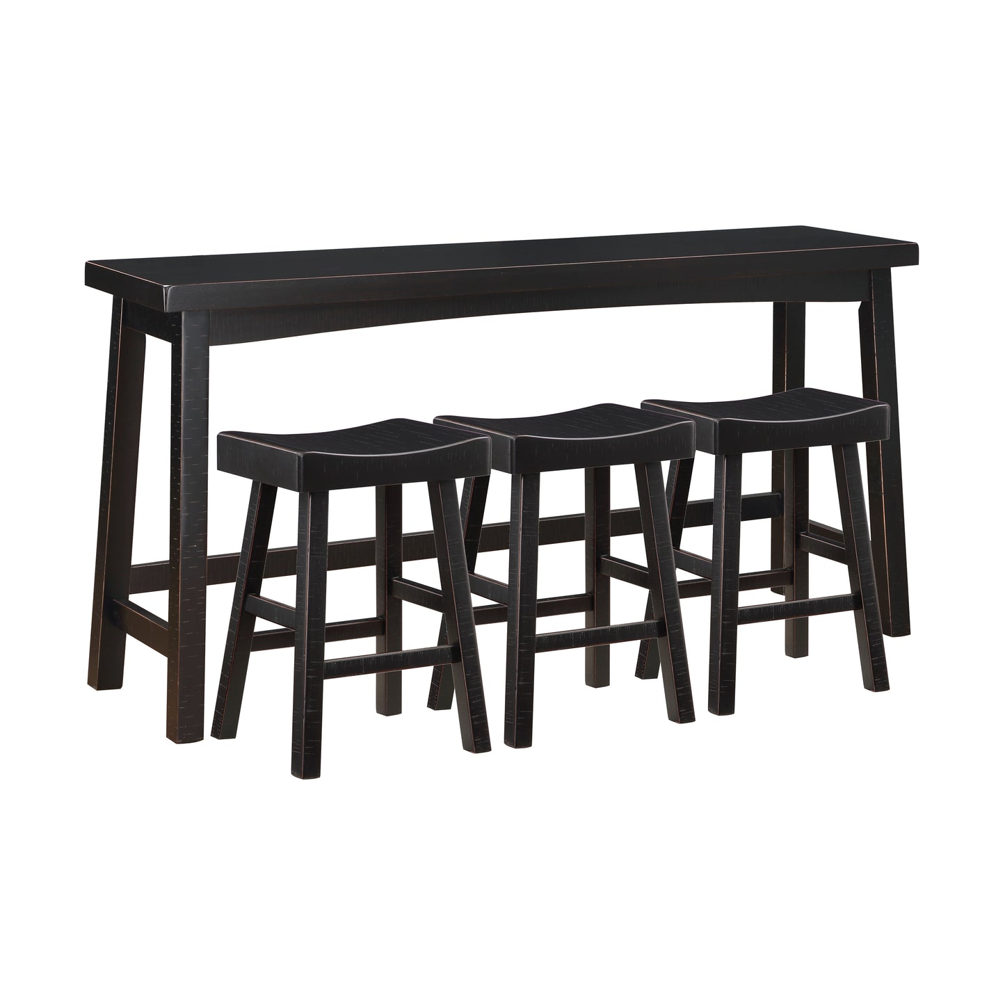 5687BLK-364P - 4-Piece Pack Counter Height Set
