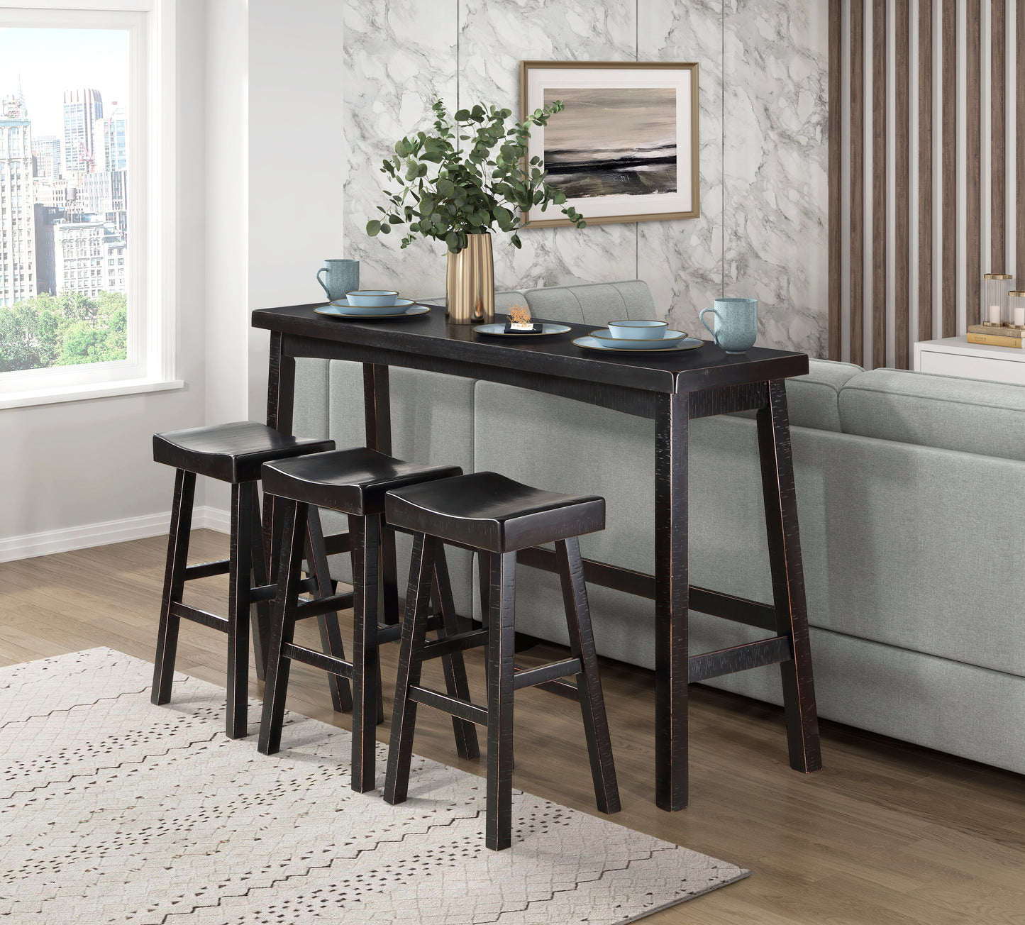 5687BLK-29 - Pub Height Stool