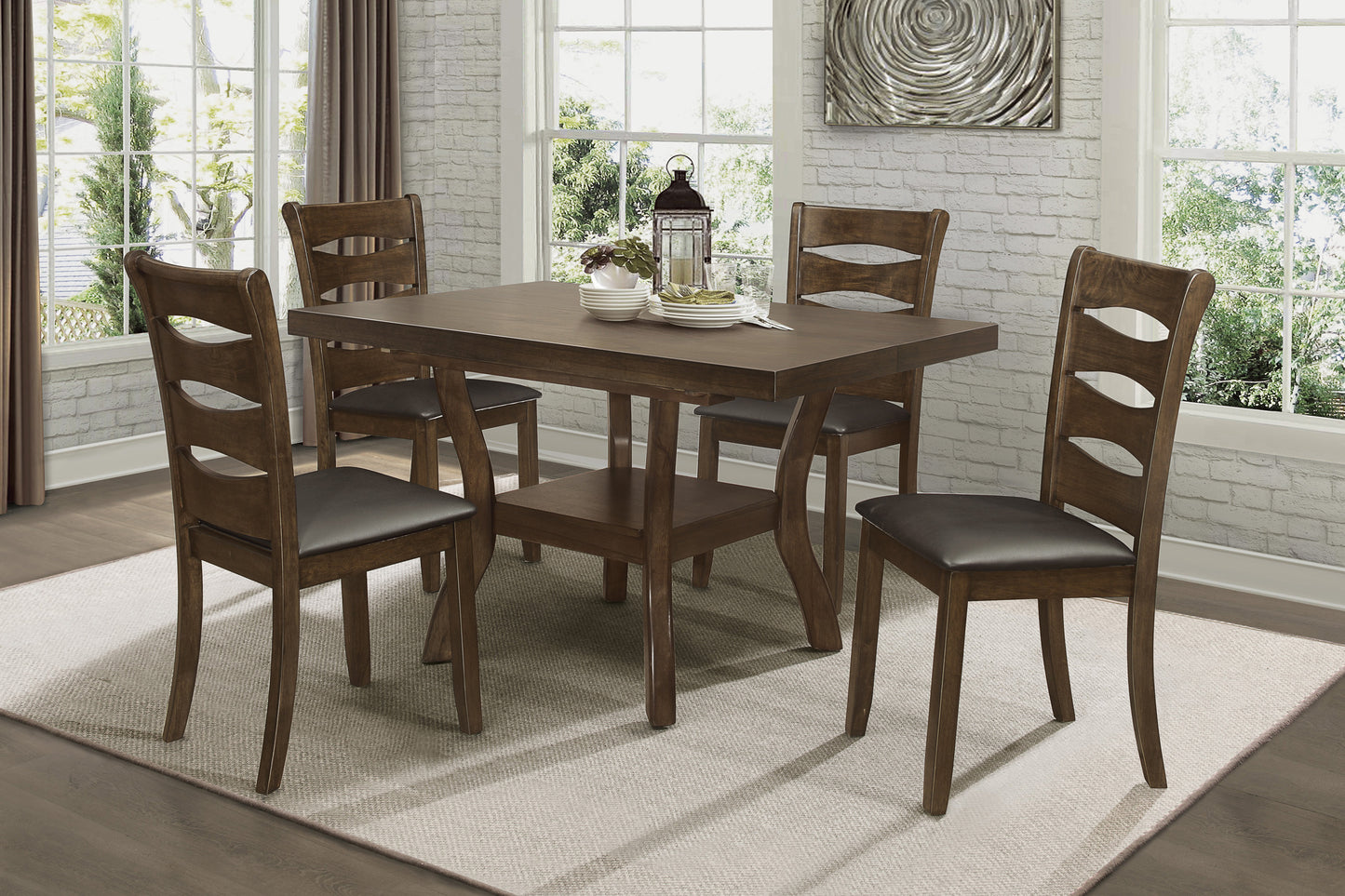 5712-54* - (2) Dining Table w/18" Butterfly Leaf, Mindy Veneer