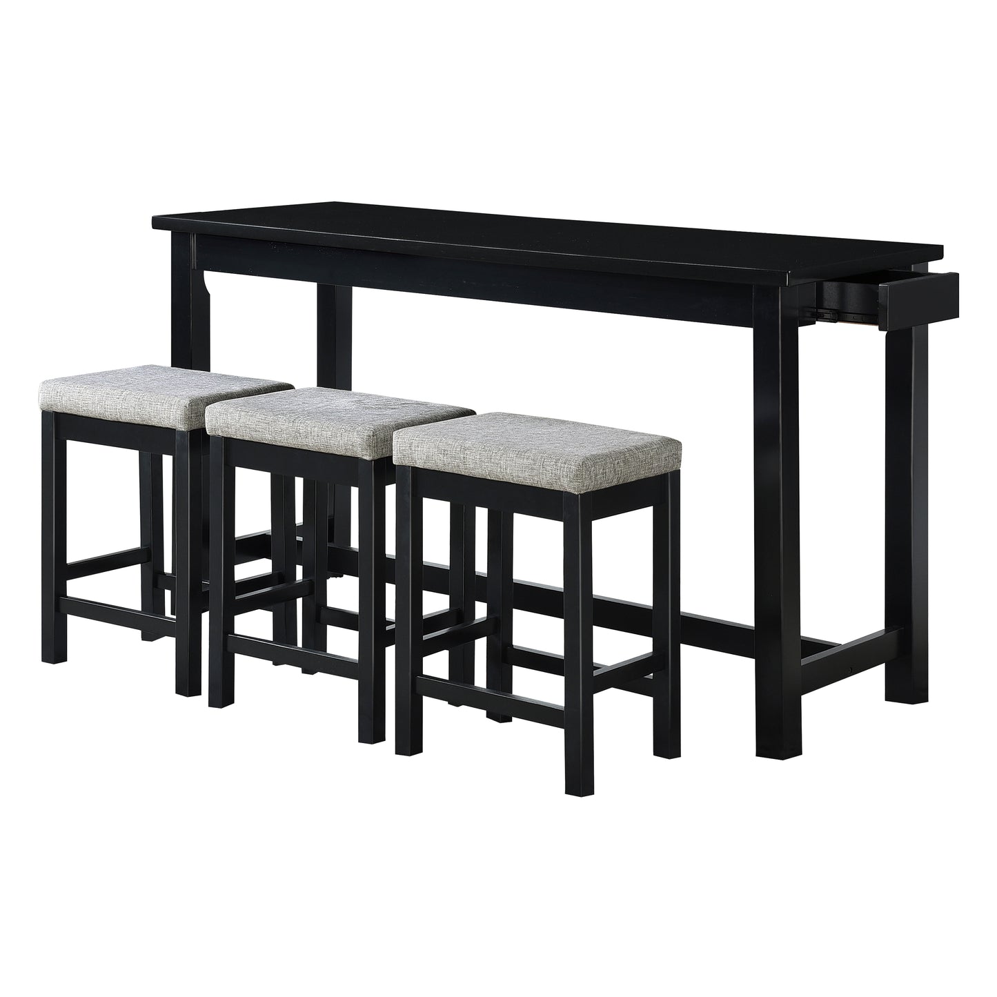 5713BK - 4-Piece Pack Counter Height Set