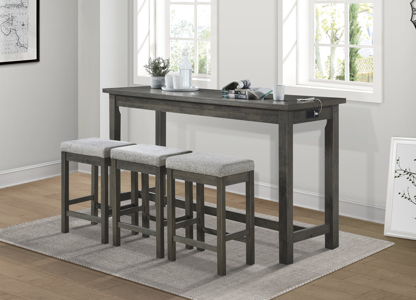 5713GY - 4-Piece Pack Counter Height Set