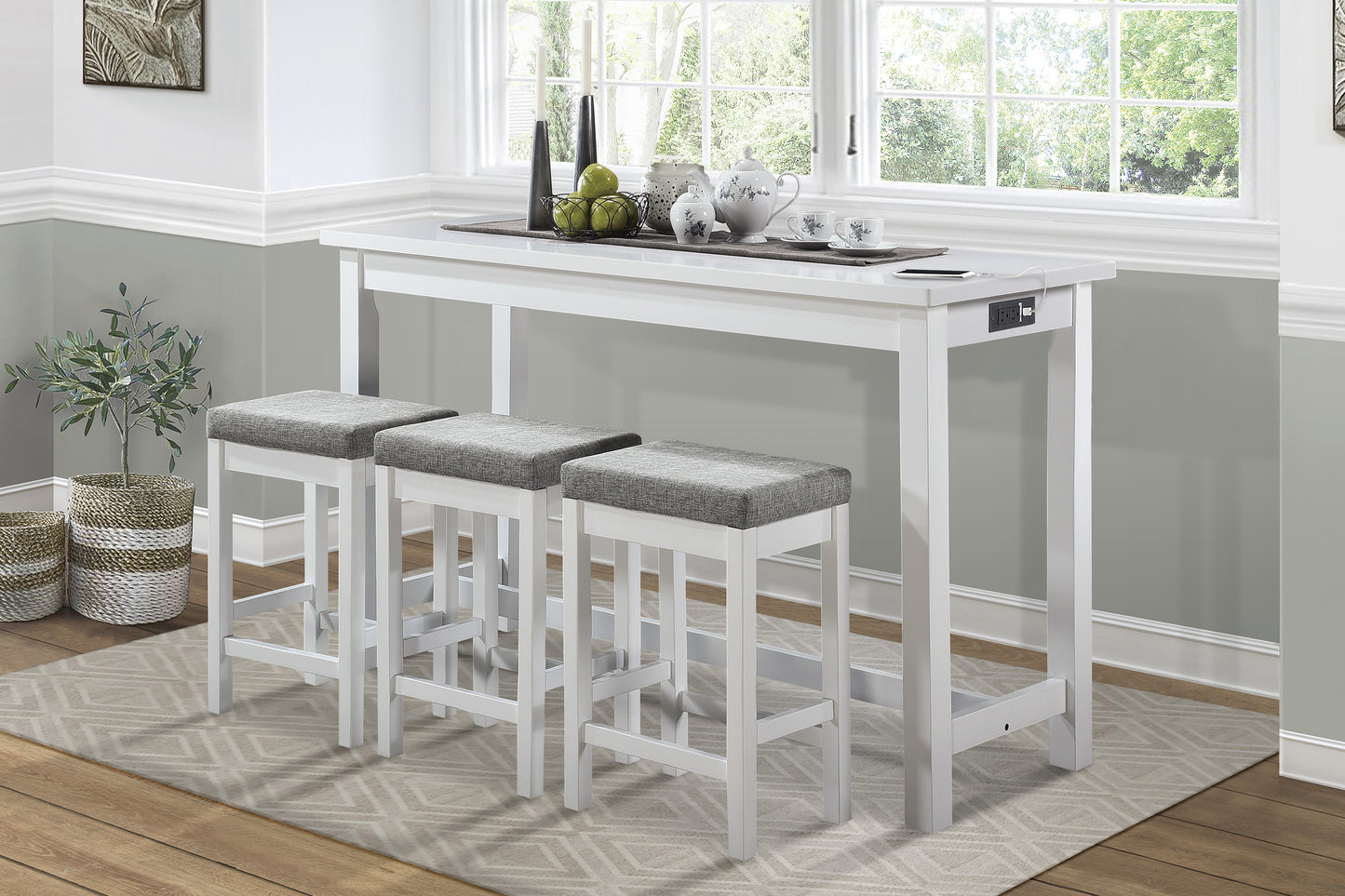 5713WT - 4-Piece Pack Counter Height Set