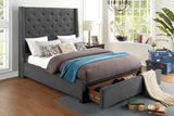 5877FGY-1DW* - (3)Full Platform Bed with Storage Footboard