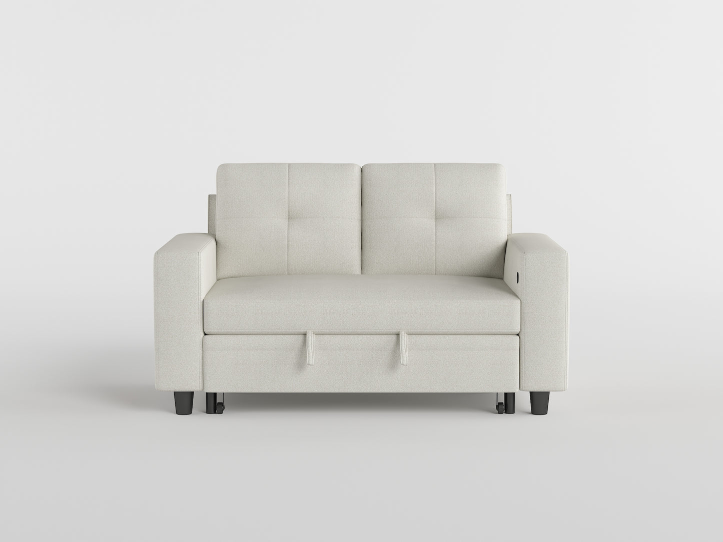 9705GY-2* - (2)Love Seat with Pull-out Bed, Shelves and Charging Ports